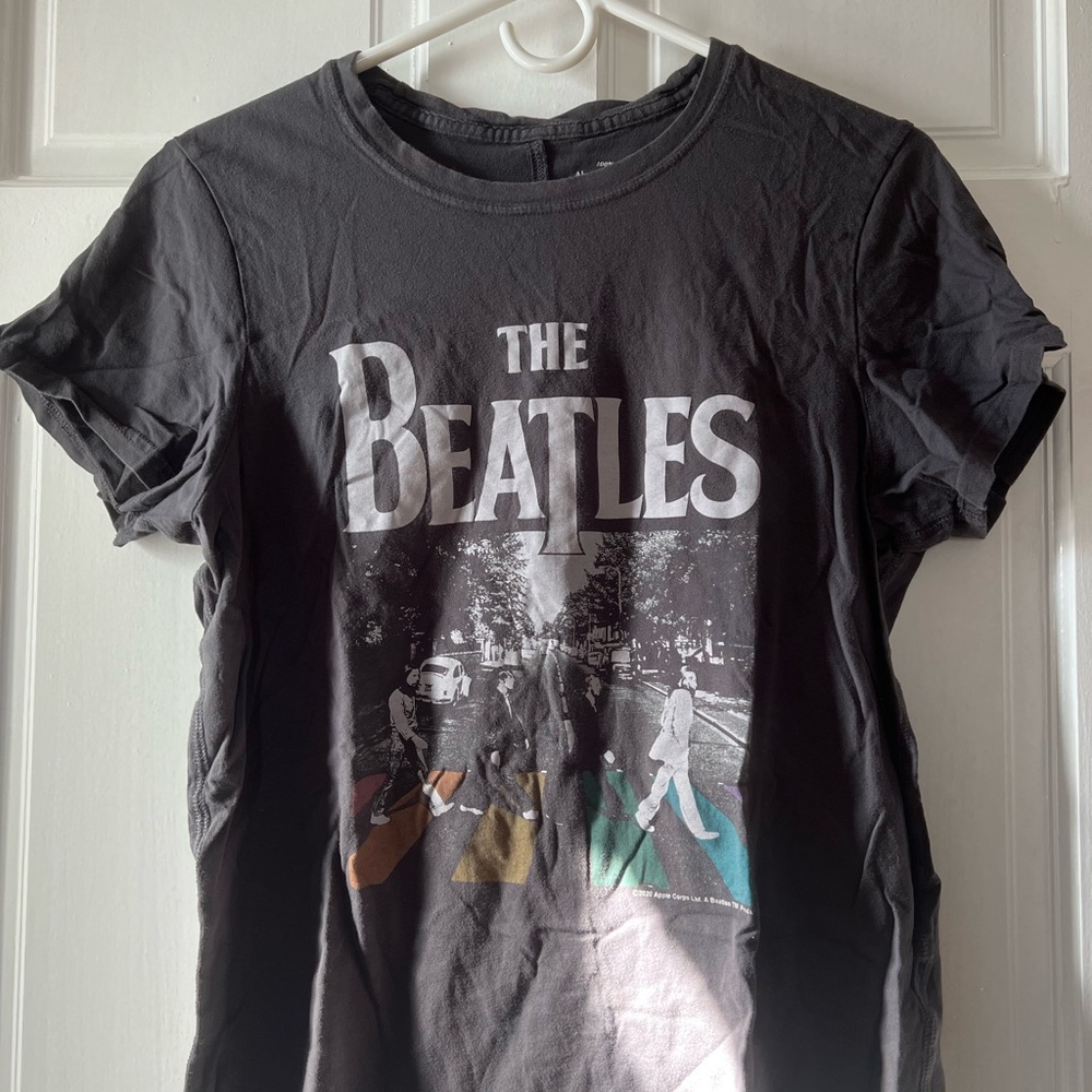 Adult szM Abercrombie & Fitch The Beatles Graphic T-Shirt 100%cotton steel gray - Picture 2 of 5